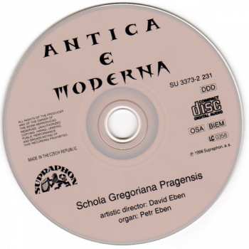 CD Schola Gregoriana Pragensis: Antica E Moderna