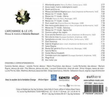 CD Ensemble Correspondances: L'Archange & Le Lys - Messe & Motets