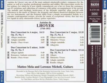 CD Antoine de Lhoyer: Duos Concertants