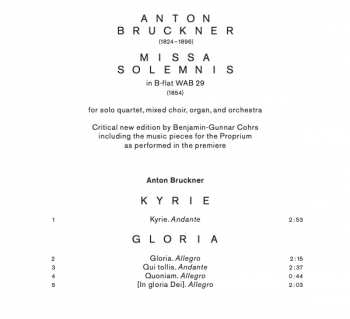 CD Anton Bruckner: Missa Solemnis