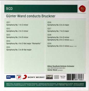 9CD/Doos Anton Bruckner: Günter Wand Conducts Bruckner Symphonies Nos. 1 - 9