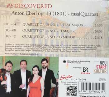 CD Anton Eberl: 3 String Quartets Op. 13