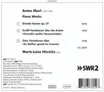 CD Anton Eberl: Piano Sonata Op. 27; Variations