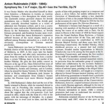 CD Anton Rubinstein: Symphonies Vol. 1: Symphony No. 1 • Ivan The Terrible