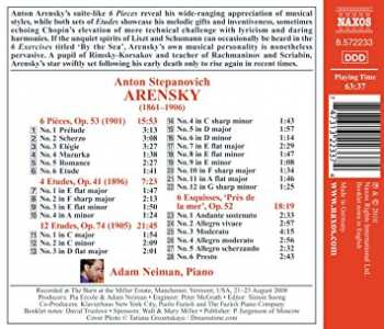 CD Anton Stepanovich Arensky: Piano Music