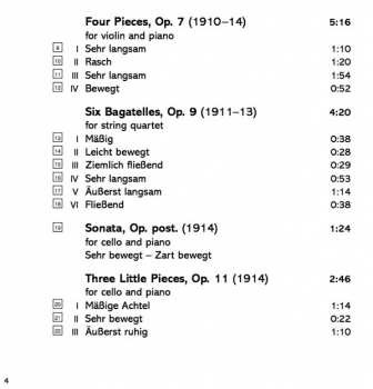 CD Anton Webern: Chamber Music for Strings