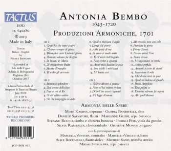3CD/Doos Armonia delle Sfere: Produzioni Armoniche, 1701