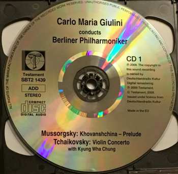 2CD Antonín Dvořák: Carlo Maria Giulini: Tchaikovsky Violin Concerto / Dvorak Symphony No. 7 / Mussorgsky Khovanshchina – Prelude