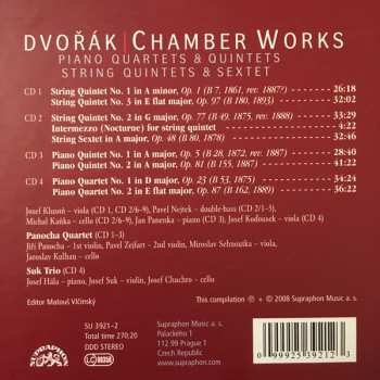 4CD/Doos Antonín Dvořák: Chamber Works - Piano Quartets & Quintets - String Quintets & Sextet