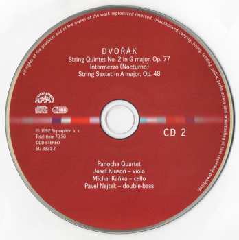 4CD/Doos Antonín Dvořák: Chamber Works - Piano Quartets & Quintets - String Quintets & Sextet