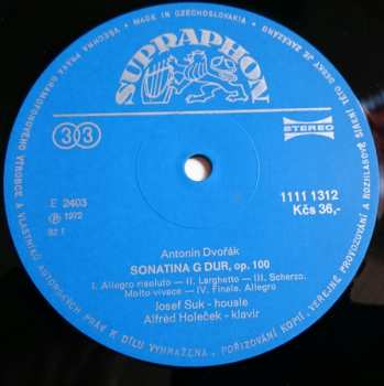 2LP Antonín Dvořák: Skladby Pro Housle A Klavir (2xLP)