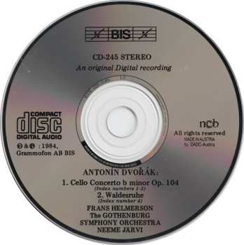 CD Antonín Dvořák: Cello Concerto B Minor Op. 104 / Waldesruhe