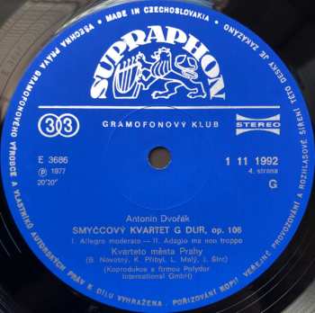 3LP/Doos Antonín Dvořák: Smyčcové Kvartety