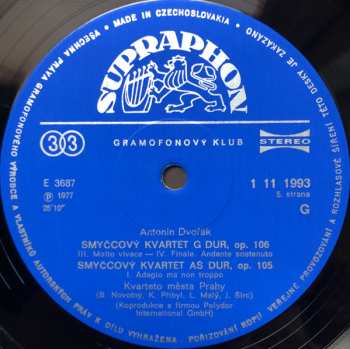 3LP/Doos Antonín Dvořák: Smyčcové Kvartety