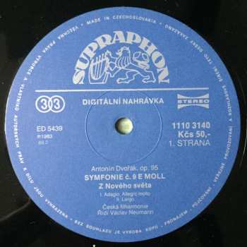 LP Antonín Dvořák: New World Symphony, Symfonie c. 9 E Moll Z Noveho sveta