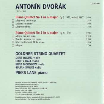CD Antonín Dvořák: Piano Quintets Opp 5 & 81