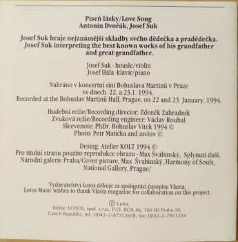 CD Josef Hála: Píseň Lásky = Love Song