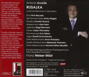 3CD Antonín Dvořák: Rusalka
