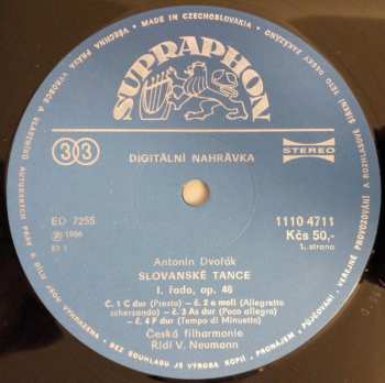 2LP Antonín Dvořák: Slovanské Tance = Slavonic Dances = Slawische Tänze = Danses Slaves