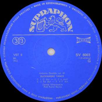 2LP Antonín Dvořák: Slovanské Tance
