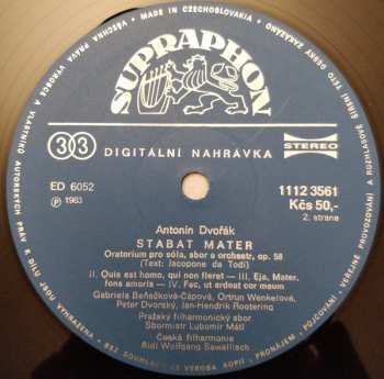 2LP/Doos Antonín Dvořák: Stabat Mater