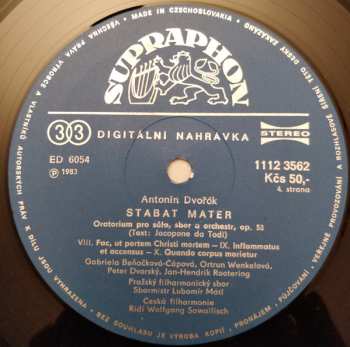2LP/Doos Antonín Dvořák: Stabat Mater
