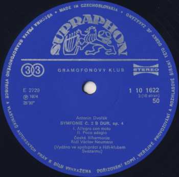 8LP/Doos Antonín Dvořák: Symfonie 1~9 (8xLP+ BOOKLET+BOX)