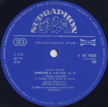 8LP/Doos Antonín Dvořák: Symfonie 1~9 (8xLP+ BOOKLET+BOX)