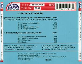CD Antonín Dvořák: Symphony No. 9 "From The New World" / Te Deum