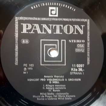 LP Antonín Vranický: Koncerty Pro Violoncello (86 1)