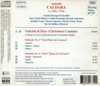 CD Antonio Caldara: Christmas Cantata (Vaticini di Pace) / Sinfonias Nos. 5 & 6