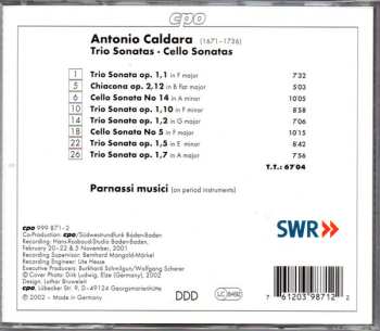 CD Antonio Caldara: Trio Sonatas - Cello Sonatas 