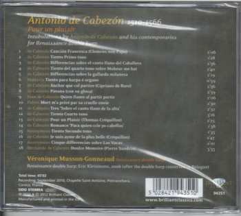 CD Antonio de Cabezón: Cabezon: Pour un Plaisir, Intabulations for Renaissance double harp