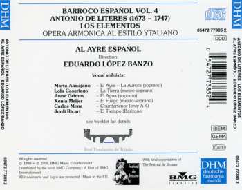 CD Carlos Mena: Barroco Espanol Vol.4 - Los Elementos