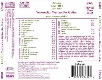 CD Antonio Lauro: Guitar Music, Vol. 1 - Venezuelan Waltzes For Guitar