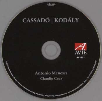 CD Gaspar Cassadó: Antonio Meneses - Cassadó | Kodály