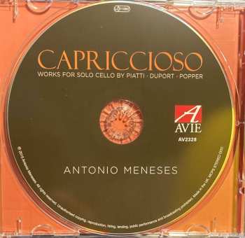 CD Antonio Meneses: Capriccioso. Works For Solo Cello By Piatti - Duport - Popper
