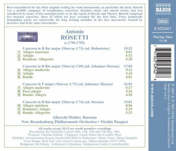 CD Antonio Rosetti: Bassoon Concertos
