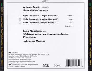 CD Antonio Rosetti: Three Violin Concertos