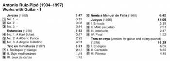 CD Antonio Ruiz Pipó: Works With Guitar • 1