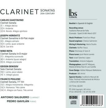 CD Antonio Salguero: Clarinet Sonatas 20th Century