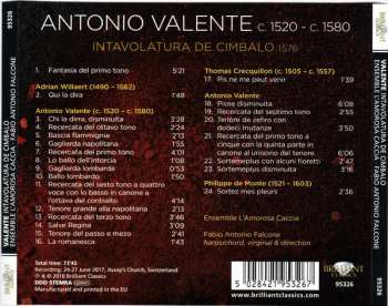 CD Antonio Valente: Intavolatura De Cimbalo
