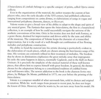 CD Antonio Valente: Intavolatura De Cimbalo