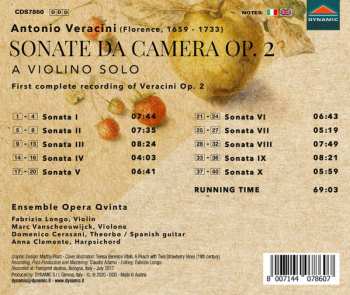 CD Antonio Veracini: Sonate Da Camera Op. 2