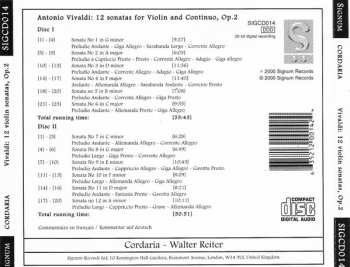 2CD Antonio Vivaldi: 12 Sonatas For Violin And Continuo Op. 2.