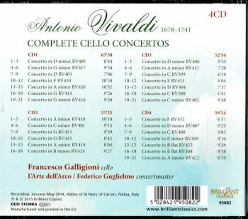 4CD/Doos Antonio Vivaldi: Complete Cello Concertos