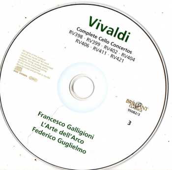 4CD/Doos Antonio Vivaldi: Complete Cello Concertos