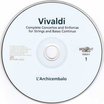 4CD/Doos Antonio Vivaldi: Complete Concertos And Sinfonias For Strings And Basso Continuo
