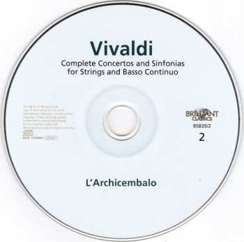 4CD/Doos Antonio Vivaldi: Complete Concertos And Sinfonias For Strings And Basso Continuo