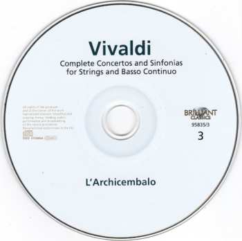 4CD/Doos Antonio Vivaldi: Complete Concertos And Sinfonias For Strings And Basso Continuo